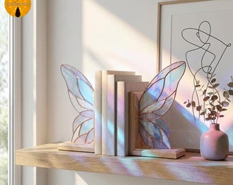 BBT90 Elegante vlinder boekensteun glas-in-loodpatroon, artistiek vleugeldecor pdf