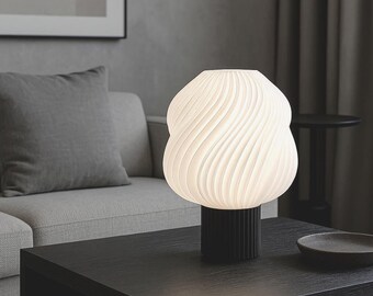 Modern Table Lamp Lunora – Designer Style | White-Black |