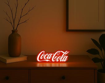 Logo LED w stylu Coca-Cola – kultowa dekoracja neonowa