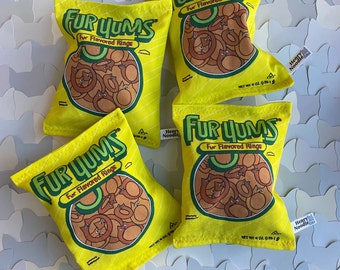 Fur Yums - Fur Flavored Rings - Crinkle Organic Catnip & Silvervine  Cat Toy - Junk Food - Snacks - Fake Food