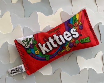 Kitties Rainbow Candy - Crinkle Organic Cat Toy - Junk Food - Snacks - Fake Food