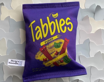 Tabbies Furry - Crinkle Catnip & Silvervine Organic Cat Toy - Junk Food - Snacks - Fake Food