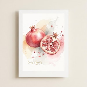 72 namn på Gud, välstånd | Samech Aleph Lamed bokstavskombination | Rubin granatäpple väggdekor för överflöd | Modern minimalistisk gåva