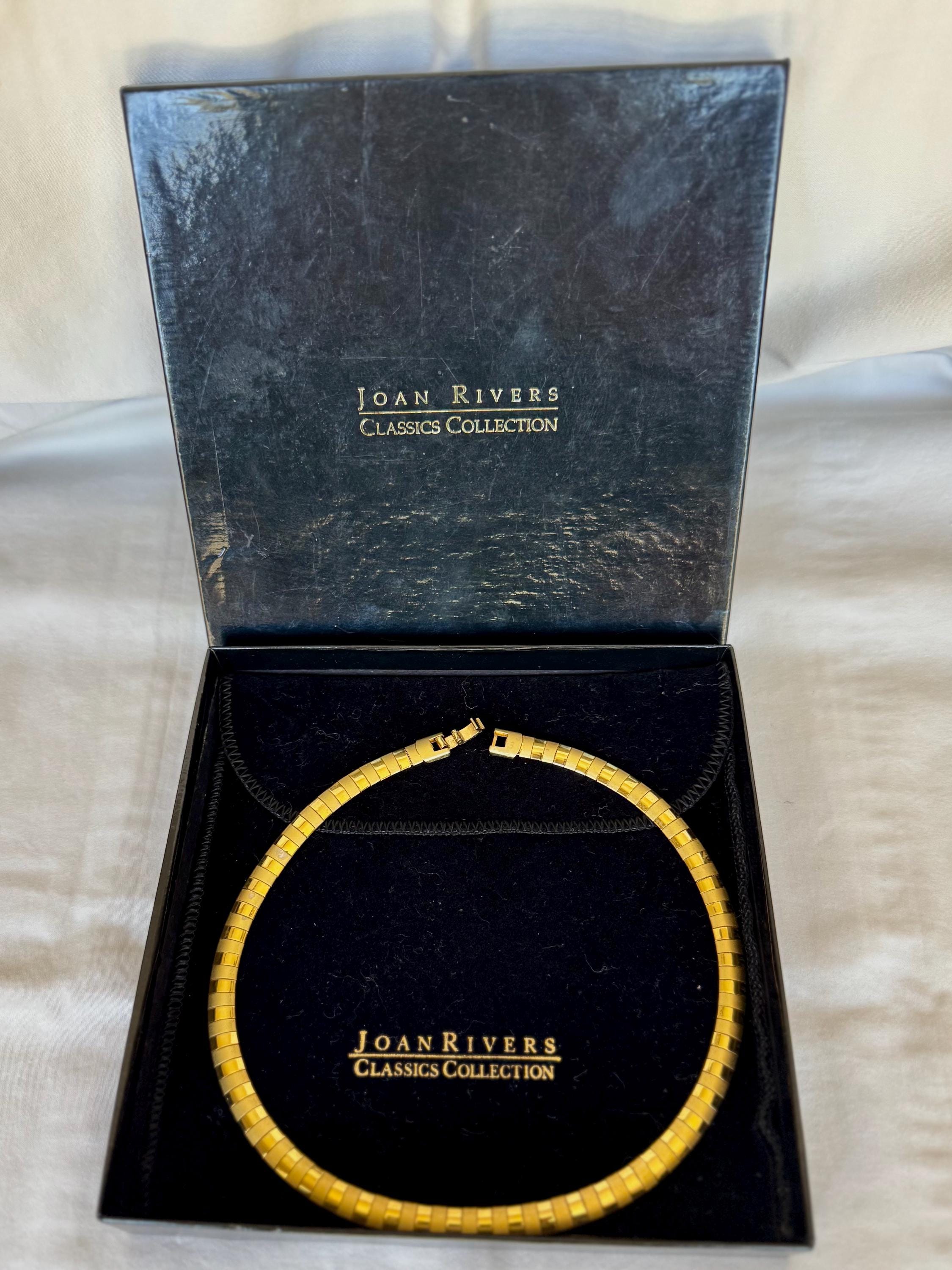 Joaillerie vintage signée Joan Rivers, magnifique bracelet interchangeable en strass et ton doré - France