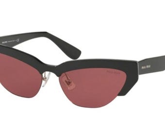 Neue Miu Miu Oversized Sonnenbrillen - Schwarzes Acetat, UV-geschützte Gläser