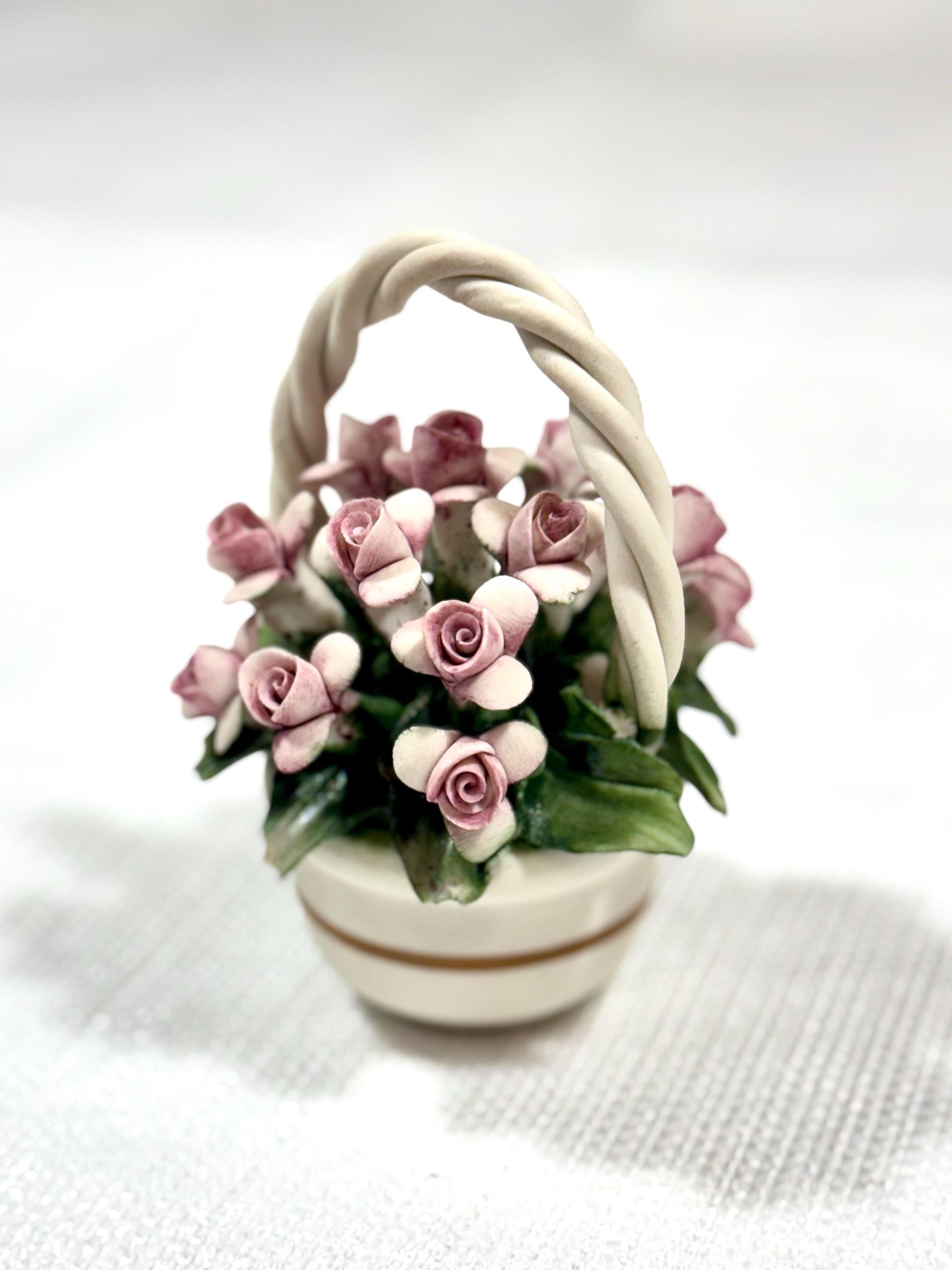 Porcelain Basket Roses - Etsy