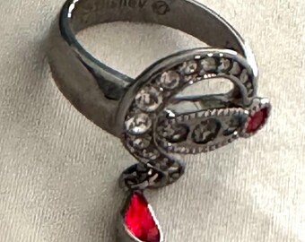 Vintage Disney Swarovski Pirates of the Caribbean Ring , Size 7