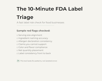 FDA Food Label Checklist for Small Businesses | Quick 10-Minute Label Review