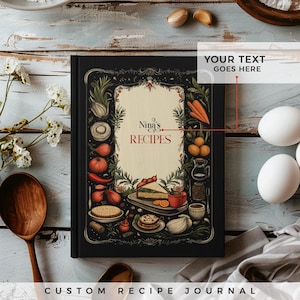Personalisierbares Rezeptbuch. 140 Rezepte! Ein personalisiertes Rezept-Journal, Geschenk für Mama, Geburtstagsgeschenk, Jubiläumsgeschenkidee