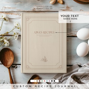 Personalisierbares Rezeptbuch. 140 Rezepte! Ein personalisiertes Rezept-Journal, Geschenk für Mama, Geburtstagsgeschenk, Jubiläumsgeschenkidee