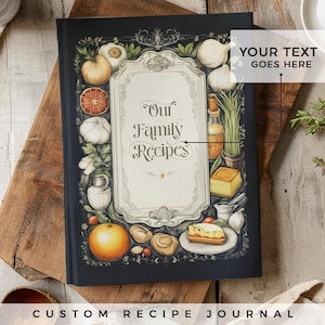 Personalisierbares Rezeptbuch. 140 Rezepte! Ein personalisiertes Rezept-Journal, Geschenk für Mama, Geburtstagsgeschenk, Jubiläumsgeschenkidee
