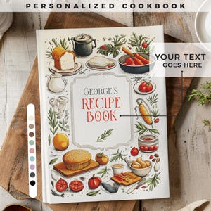 Personalisierbares Rezeptbuch. 140 Rezepte! Ein personalisiertes Rezept-Journal, Geschenk für Mama, Geburtstagsgeschenk, Weihnachtsgeschenk