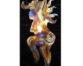 Wild Woman Dancer Garden Stake – Handcrafted Metal Goddess Yard Art