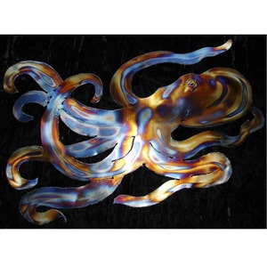OCTOPUS Tako Ocean Marine Sea Life Beach House Home Metal Wall Art Decor