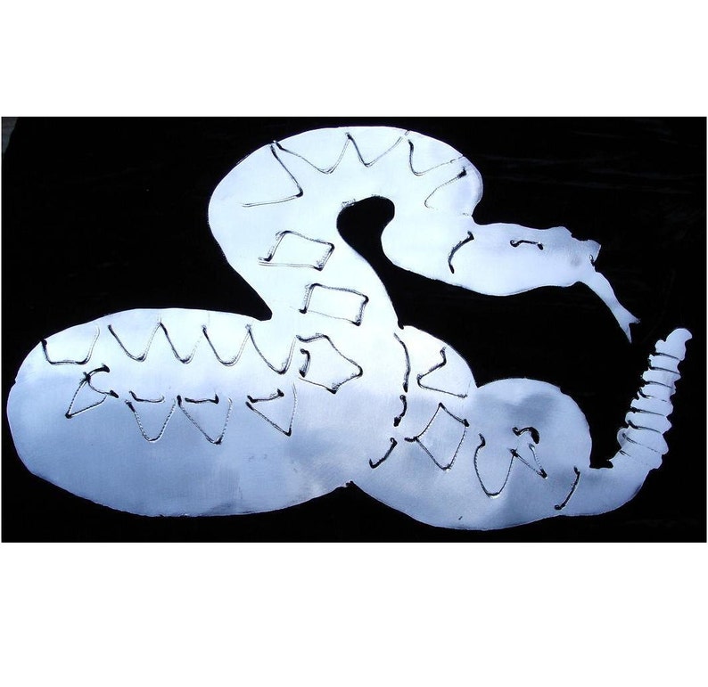 RATTLESNAKE Rattle Snake Metal Garden Yard Art Stake Etsy
