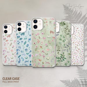 Floral Phone Case: Pink Flower Clear Cover, Soft TPU Gel