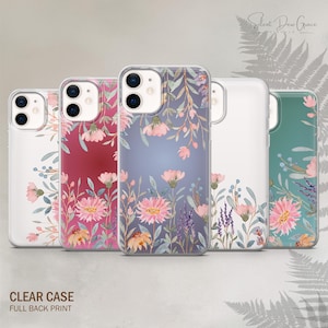 Summer Flowers Phone Case: Floral Bloom Cover, Clear TPU Gel
