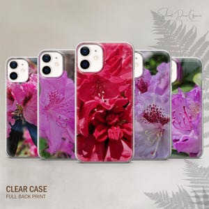 Blooming Pink Flowers Phone Case: Clear TPU Cover