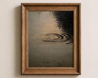 Golden Ripples Photography Print – Minimalist Warm Neutral Wall Art (Digital Download)