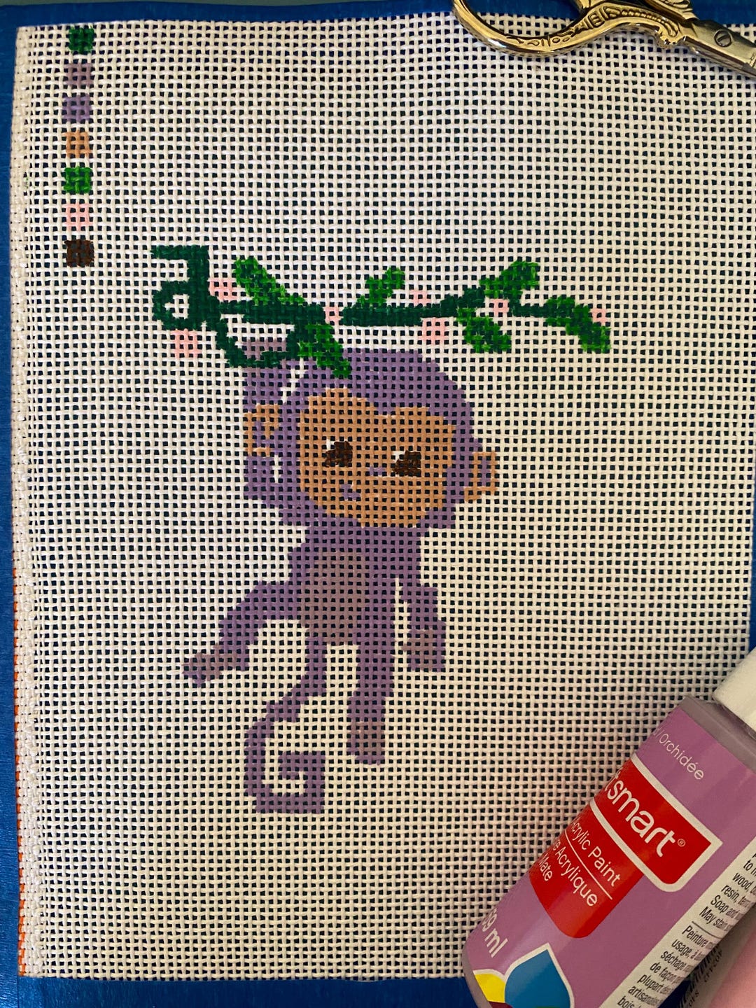 Purple Monkey In A Bubblegum Tree Lyrics Purple Monkey in a Bubblegum Tree Hand Painted Needlepoint Canvas