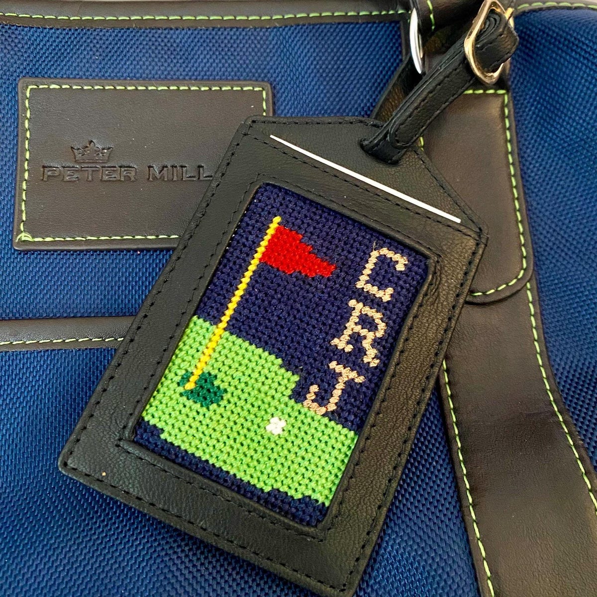 Personalized Golf Needlepoint Canvas: Custom Bag Tag (2x3 In.) - Etsy