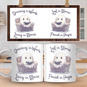 Personalisiertes Tassendesign für Freunde, Familie und Paare Süßer Geist ist am Lesen Kaffeetasse als 0.33L und 0.44L PNG Direkter Download
