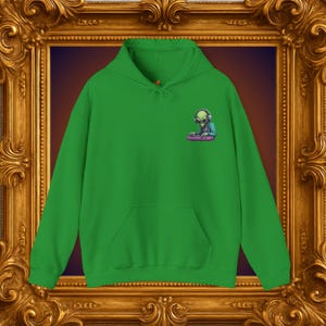 Moletom com capuz alienígena Moletom extraterrestre para ele para ela UFO Moletom com capuz criatura espacial Moletom de ficção científica
