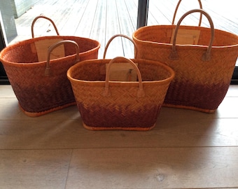 bozaka shopping basket 4 leather corners