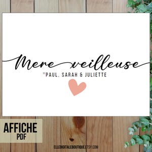 Póster personalizado - Regalo especial para el Día de la Madre - Emoción para ofrecer - Recuerdo único para imprimir - Diseño tierno y moderno