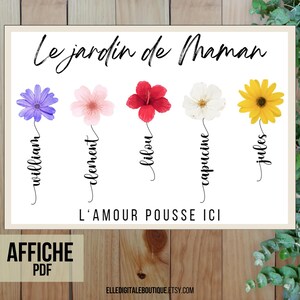 Póster personalizado - Regalo especial para el Día de la Madre - Emoción para ofrecer - Recuerdo único para imprimir - Diseño tierno y moderno