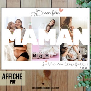 Fotomontaje personalizado para el Día de la Madre | Un regalo emotivo para ofrecer – Un recuerdo único para imprimir – Un diseño tierno y moderno