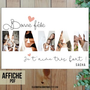 Fotomontaje personalizado para el Día de la Madre | Un regalo emotivo para ofrecer – Un recuerdo único para imprimir – Un diseño tierno y moderno
