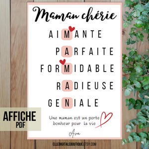 Póster personalizado - Regalo especial para el Día de la Madre - Emoción para ofrecer - Recuerdo único para imprimir - Diseño tierno y moderno