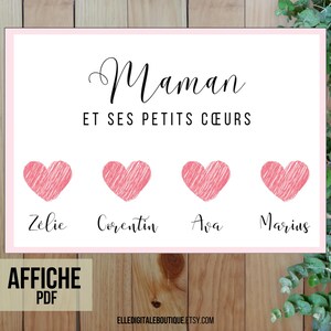 Póster personalizado - Regalo especial para el Día de la Madre - Emoción para ofrecer - Recuerdo único para imprimir - Diseño tierno y moderno