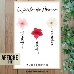 Gepersonaliseerde poster - Speciaal Moederdagcadeau Emotie om te geven - Uniek souvenir om af te drukken - Zacht en modern ontwerp