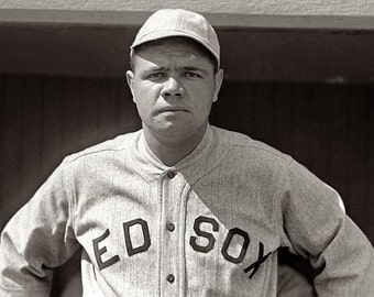 Babe Ruth Boston Red Sox Image 8 1/2 x 11 suitable for framing.