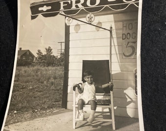 July 1951 hot dogs .05 vintage photo July 8th 1941 photograph original 5x8 approx