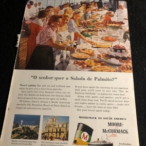 Moore-McCormack line ad circa 1957