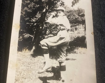 Baseball vintage image pitcher photograph play ball 3 x 4 original