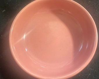 Bauer pottery rose colored small cereal bowl