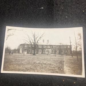 M. U. Dairy building Columbia Missouri University January 1921 original black white photo 2 1/2 x 4.