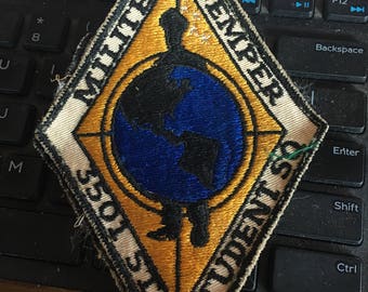 3501st student swuadron patch vietnam era vintage 1960's