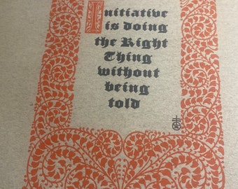 Elbert Hubbard Quote Print: Vintage Art Inspiration (8x10)