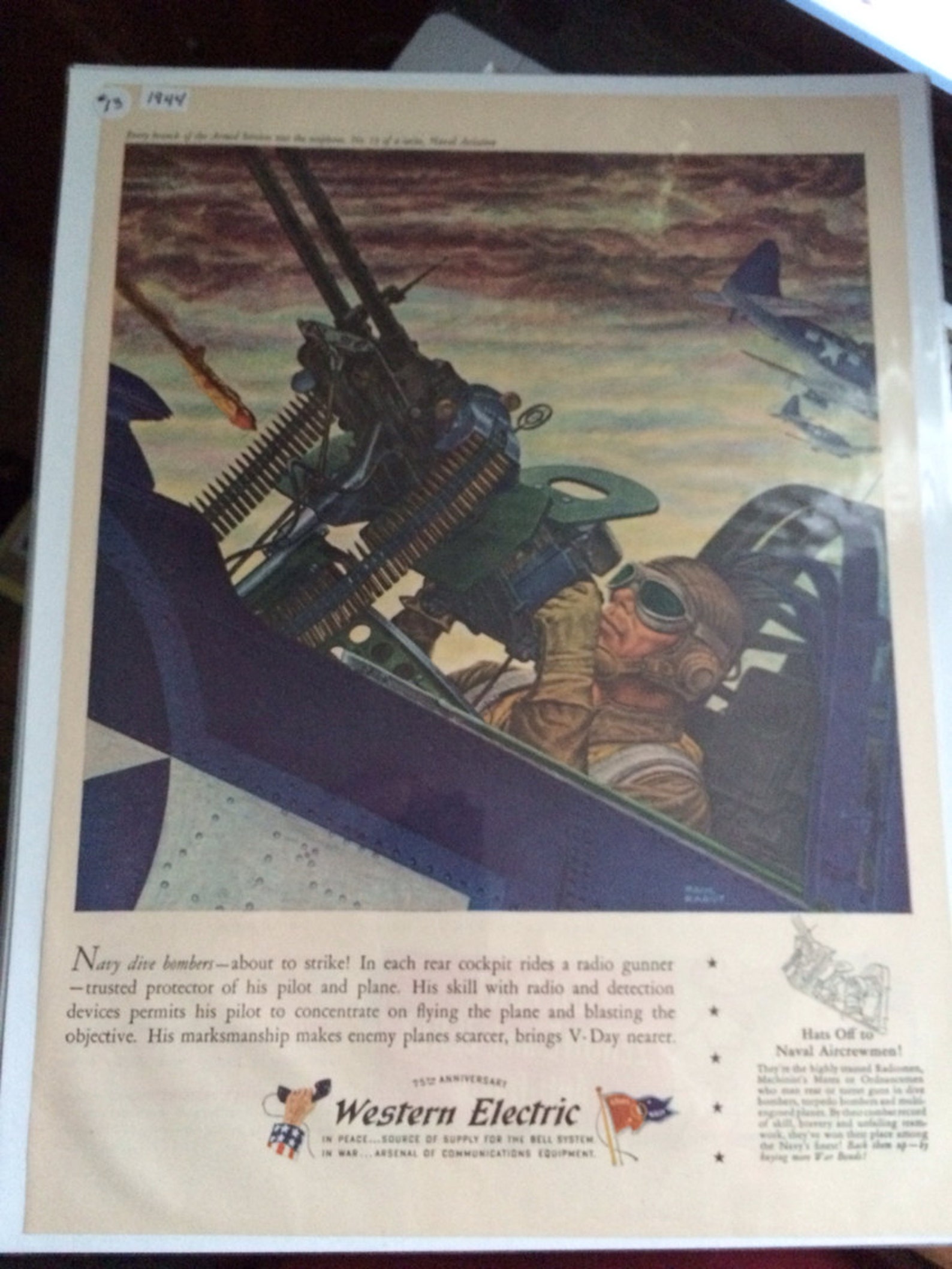 Western Electric WWII .paul Rubut Artist Military Ad 1944 - Etsy