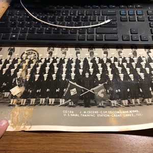 Yard long United States Naval Navy March 1943 Great Lakes Illinois Company 136 18 x 8