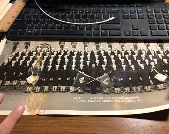 Yard long United States Naval Navy March 1943 Great Lakes Illinois Company 136 18 x 8