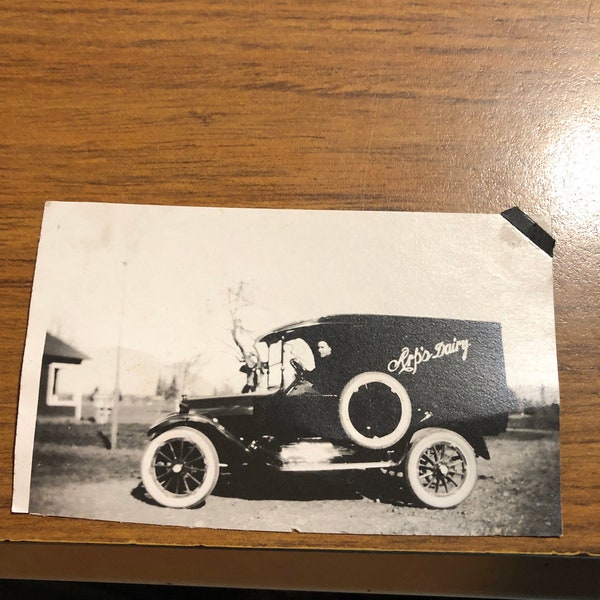 Eugene Oregon Arps Dairy Delivery Driver photo circa 1920'S