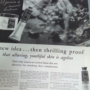 Junis Creme Pepsodent product skin health care ad circa 1934. 13 1/2 x 10 1/2.