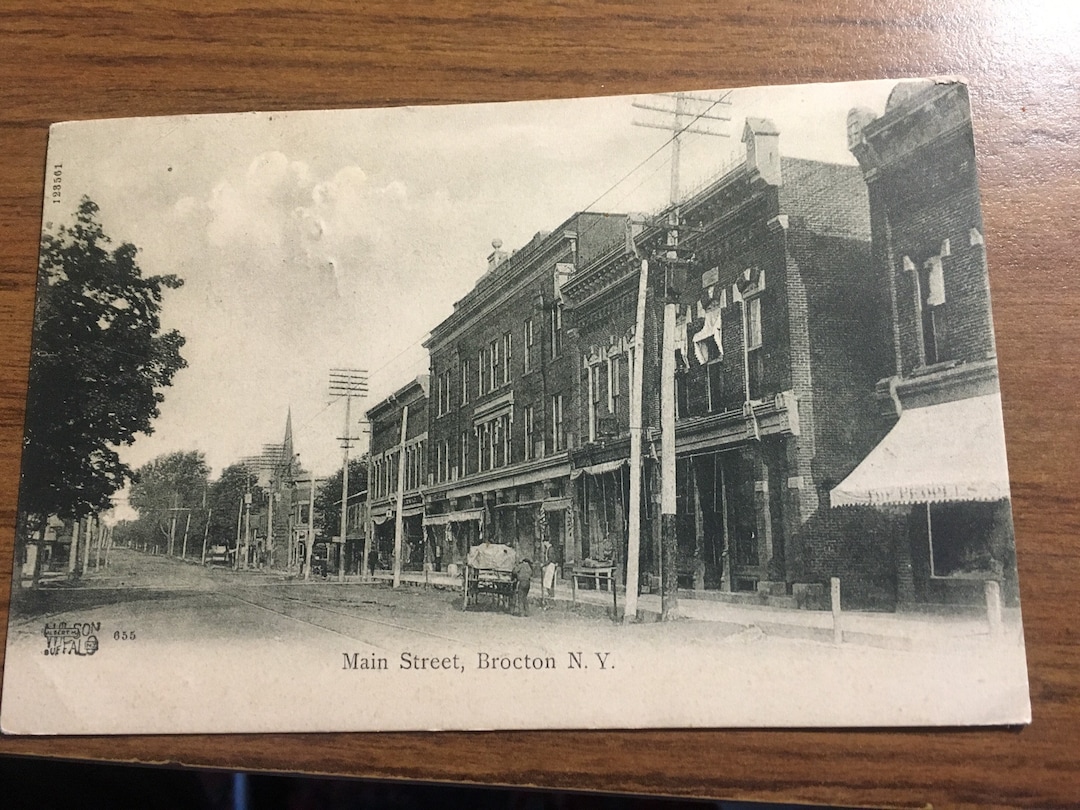 Main Street Brocton New York Circa 1910 Rppc . Etsy