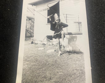 Majorette band leader original vintage photo
